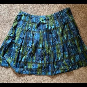 Blue & green abstract print skirt - plus size 22W